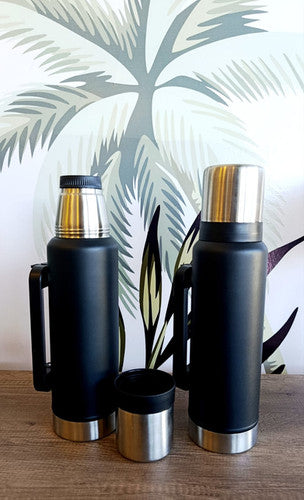 Termo de Acero Inoxidable 304 Negro 1.2 L