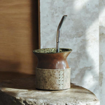 Afrika Mate Criollo de Calabaza con Base de Cuero Vaqueta