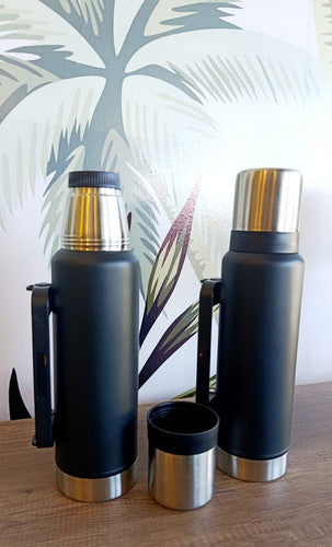 Termo de Acero Inoxidable 304 Negro 1.2 L