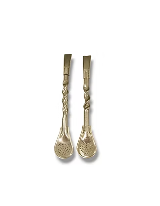 Bombillon Curvo Espiralado - vista dorada